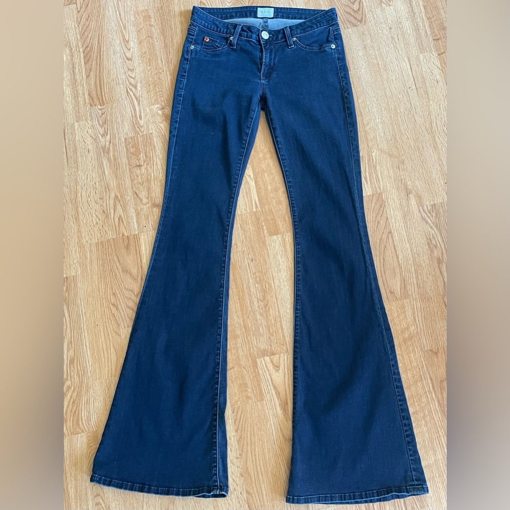 Hudson Jeans Low Rise Skinny Flare Dark Wash Size 25